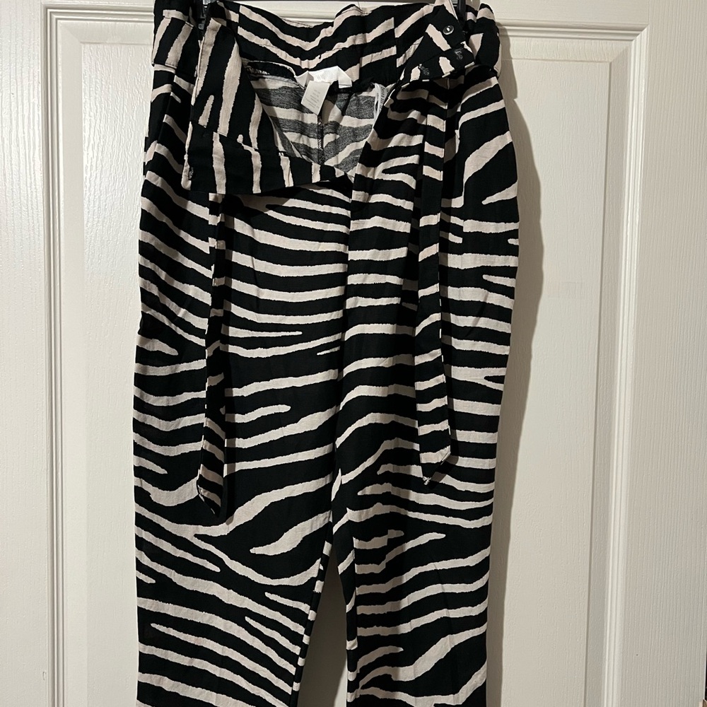 Zebra print pants